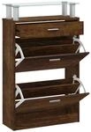 vidaXL Schuhschrank R&auml;uchereiche 63x24x104 cm Holzwerkstoff 342567