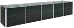 vidaXL Garten-Hochbeet Stahl 400x80x77 cm Anthrazit 661677