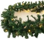Mojawo 35 LED Girlande Beleuchtet Tannengirlande Lichterkette 270 cm Batterie Au&szlig;en