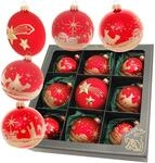 Krebs Glas Lauscha Weihnachtsbaumkugelset Bethlehem 9-tlg. 8cm
