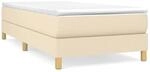 vidaXL Boxspringbett Creme 90x200 cm Stoff1379270
