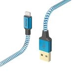 Hama Ladekabel Reflective Nylon USB-A Lightning 1,5 m Blau