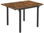 Vasagle K&uuml;chentisch Klappbar 78 cm x 120 cm x 75 cm Braun-Schwarz