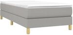 vidaXL Boxspringbettgestell Hellgrau 90x200 cm Stoff 3120582
