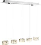 Globo LED-Pendelleuchte Amur Chrom 7-flammig