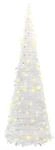 vidaXL Pop-Up-Weihnachtsbaum K&uuml;nstlich 200 LEDs Wei&szlig; 210 cm 357755