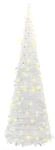 vidaXL Pop-Up-Weihnachtsbaum K&uuml;nstlich 100 LEDs Wei&szlig; 150 cm