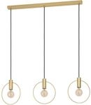 Eglo Pendelleuchte Manizales 3-flammig 110 x 5 x 101 cm Messing geb&uuml;rstet