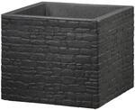 Scheurich Pflanzgef&auml;&szlig; Muretto 38 x 38 cm in Stony Black