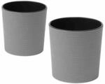 Siena GardenPflanzgef&auml;&szlig; - Set 2 teilig Eco Lens Grau &Oslash;25 &Oslash; 30 cm