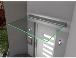 Echtglasvordach mit LED-Beleuchtung 160 cm x 93,5 cm VSG 2x 8 mm Klar
