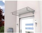 Gutta Glasvordach HD 140 Edelstahl Klar 140 cm x 80 cm