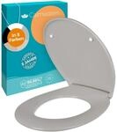 Calmwaters WC Sitz Premium Manhattan-Grau Absenkautomatik Made In EU 250 kg