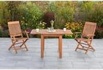 Merxx Comodoro Set 3-tlg. 2 Klappsessel Gartentisch Ausziehbar 65 (130) x 70 cm