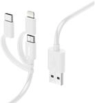 Hama Multi-Ladekabel 3 in 1 USB-A - Micro-USB, USB-C und Lightning 1 m Wei&szlig;
