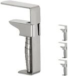 Relaxdays Tischklammern Edelstahl Silber 4er Set 7,5 cm x 4,5 cm x 1,7 cm 30 g