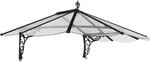 Canopia Vordach Iris 1,8 m x 1,3 m Schwarz klar