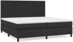 vidaXL Boxspringbett mit Matratze Schwarz 200x200 cm Kunstleder1466130