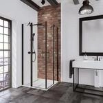 Schulte Alexa Style 2.0 Eckeinstieg 4-teilig 192 x 80 x 80 cm Mattschwarz