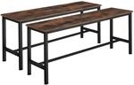 Tectake 2Er Set Sitzbank Fairfield Industrial Style Holz und Stahl 108 x 32 50 x 50