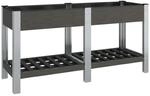 vidaXL Garten-Hochbeet mit Ablage Grau 175x50x75 cm WPC 362572