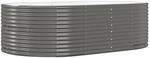vidaXL Hochbeet Grau 212x140x68 cm Verzinkter Stahl 319094