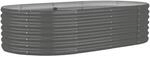 vidaXL Hochbeet Verzinkter Stahl 152x80x36 cm Grau 318914