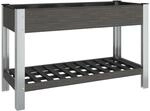 vidaXL Garten-Hochbeet mit Ablage Grau 120x50x75 cm WPC 1581337