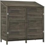 vidaXL Ger&auml;tehaus Anthrazit 102x52x112 cm Massivholz Tanne 1119754