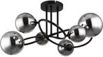 Globo LED-Pendelleuchte 6-flammig Riha Metall Schwarz Matt