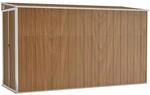 vidaXL Wand-Ger&auml;teschuppen Braun 118x288x178 cm Verzinkter Stahl 1085121