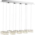 Globo LED-Pendelleuchte Amur Chrom 14-flammig