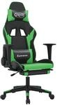 vidaXL Gaming-Stuhl mit Massage & Fu&szlig;st&uuml;tze Schwarz & Gr&uuml;n Kunstleder Modell 1