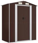 vidaXL Ger&auml;teschuppen Dunkelbraun 192x108x223 cm Verzinkter Stahl 1375219