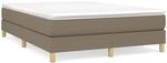 vidaXL Boxspringbett Taupe 140x200 cm Stoff1377690