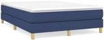 vidaXL Boxspringbett Blau 140x200 cm Stoff1369818