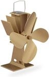 Relaxdays Ofenventilator Aluminium Bronze Ohne Strom 21 cm x 19 cm x 12 cm 0,57 kg