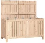 vidaXL Gartentruhe 121x55x64 cm Massivholz Kiefer