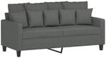 vidaXL 2-Sitzer-Sofa Dunkelgrau 140 cm Stoff 359268