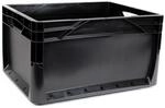 Eurobox-System Box Vollwand 40 x 30 x 22 cm Schwarz
