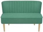 vidaXL Sofa Stoff 117 x 55,5 x 77 cm Gr&uuml;n