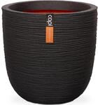 Capi Pflanztopf Nature Rib Kugel Riffel &Oslash; 54 cm x 52 cm Schwarz