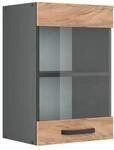 Vicco K&uuml;chenglasschrank R-Line Glash&auml;ngeschrank Goldkraft Eiche/Anthrazit 40 cm