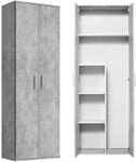 mokebo Besenschrank in Grau Der Lange Haushaltsschrank Putzschrank oder