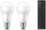 WiZ LED-Leuchtmittel E27 Gl&uuml;hlampenform 8,5 W 806,m Wei&szlig; 2 St&uuml;ck