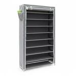 Relaxdays Schuhschrank Valentin Stahlrohr Vlies Anthrazit Staubsicher 161 cm x 88 cm