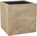 Vivanno Pflanzk&uuml;bel Block 50 cm x 50 cm x 50 cm Streifenbeige