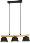 Eglo Pendelleuchte Sherburn 3-flammig Schwarz-Braun 110 cm x 20 cm