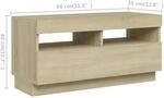 vidaXL TV-Schrank mit LED-Leuchten Sonoma-Eiche 260x35x40 cm