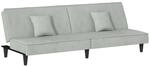 vidaXL Schlafsofa Hellgrau Samt 351907